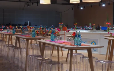 Eventverleih & Ausstatter 1 Farbintensiver Ausstellerabend im Saal Panorama der Messe Frankfurt